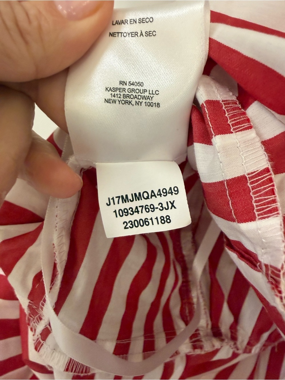 Jones New York NWT Red White Striped Midi Shirt Dress XS - Picture 10 of 10